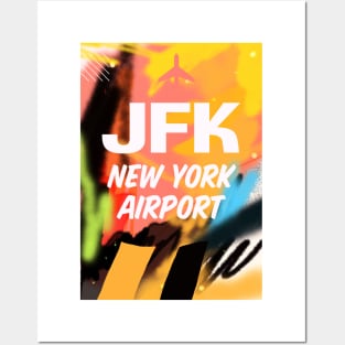 Airport code JFK Street art Posters and Art